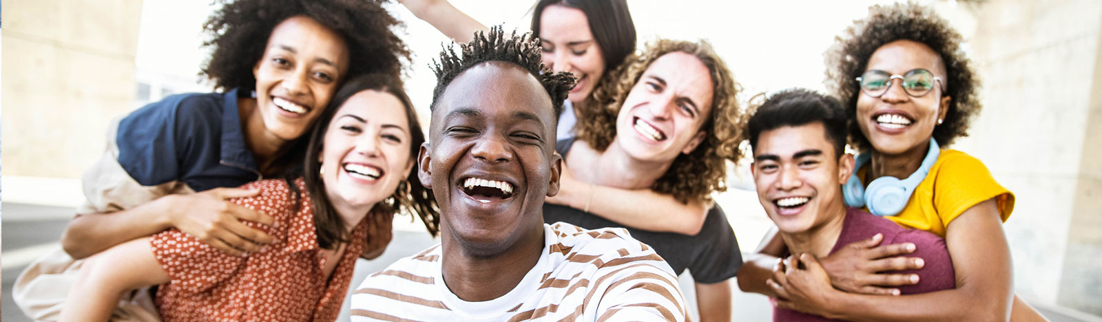 Group of diverse young adults