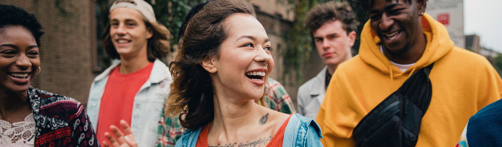 Group of diverse young adult