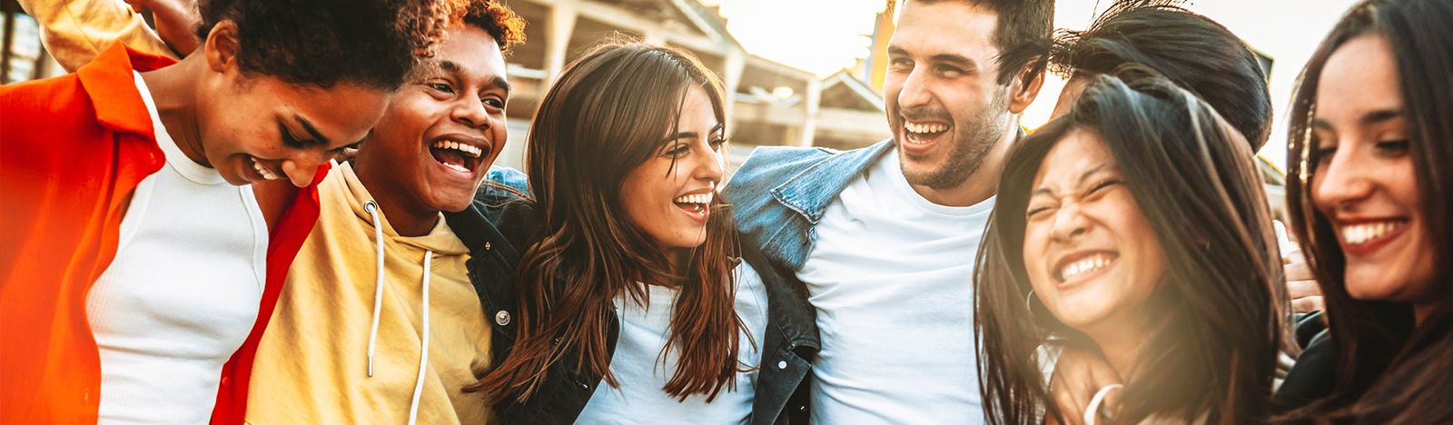 friends smiling together