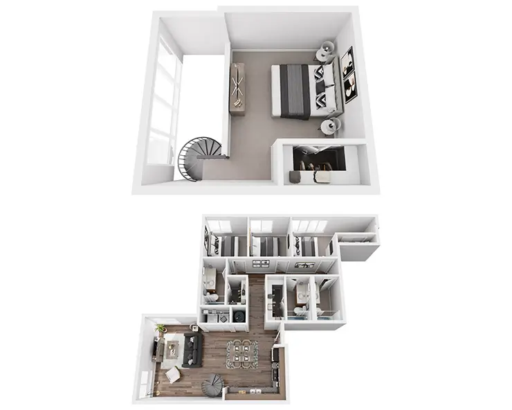 Auditorium Shores Loft Floor plan