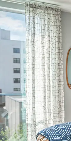 Curtains hanging