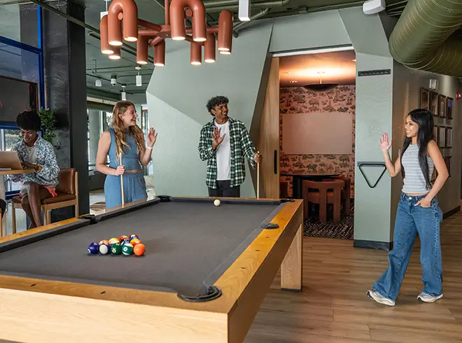 Community lounge billiards